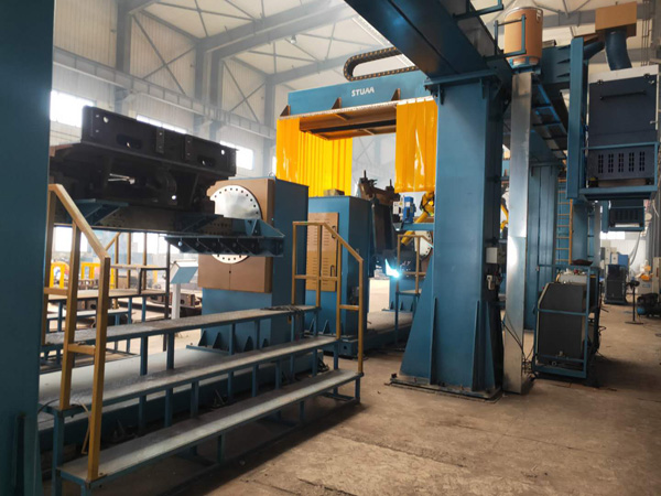 中部槽齒軌座、立板、彎板焊接機(jī)器人工作站