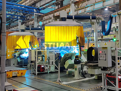 挖掘機(jī)馬達(dá)頭、導(dǎo)向座機(jī)器人焊接系統(tǒng)